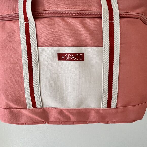 Peach Pink L*Space Cooler Insulated Tote Bag - 16" L x 12" H x 6" D - NWOT - Picture 3 of 11